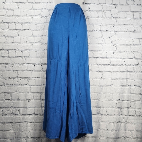 Sienna Sky Pants - Sienna Sky Size L Blue Wide-Leg Pants